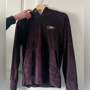 Grassroots hoodie , Dark purple velvet